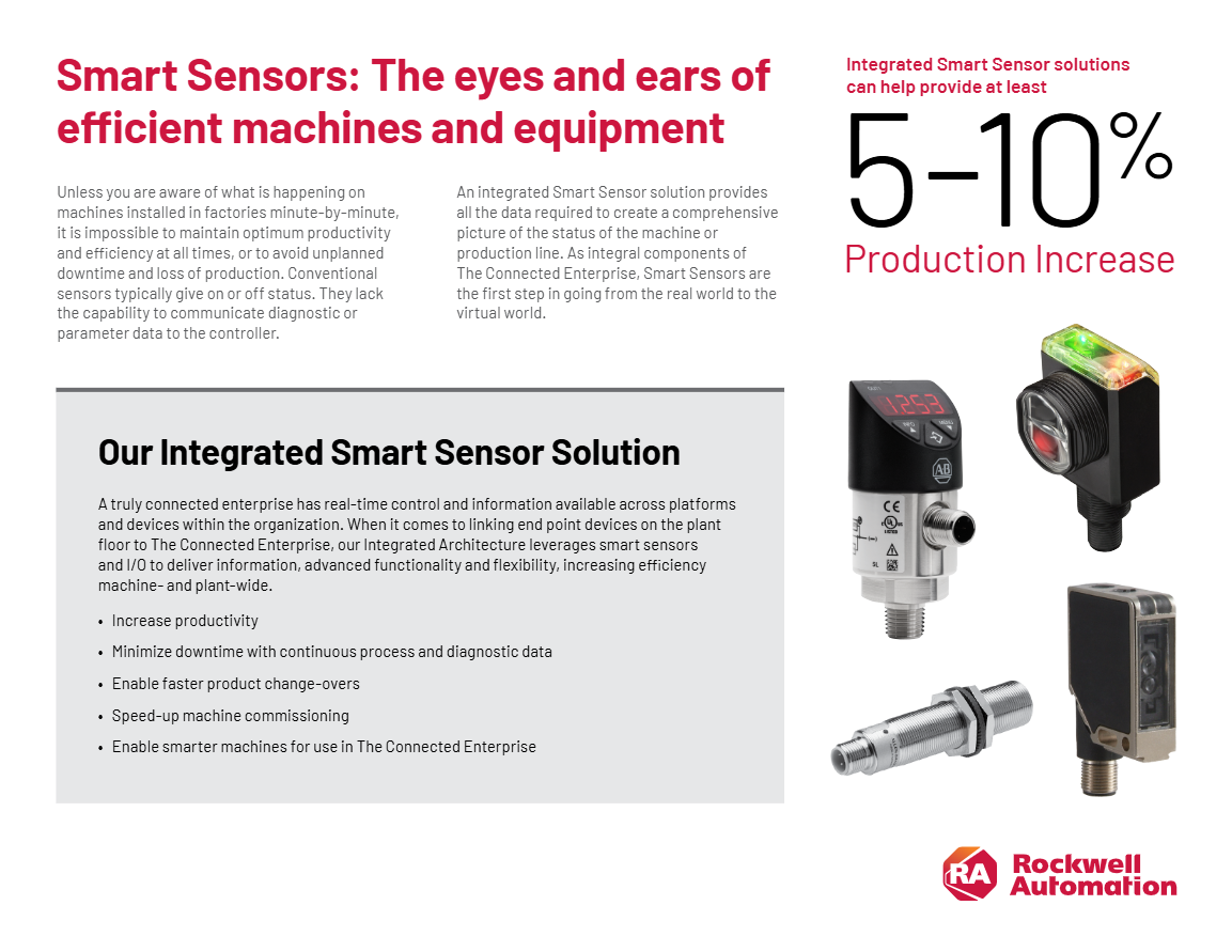 20210309 Smart Sensors The eyes and ears of efficient machines and equipment Page One Picture
